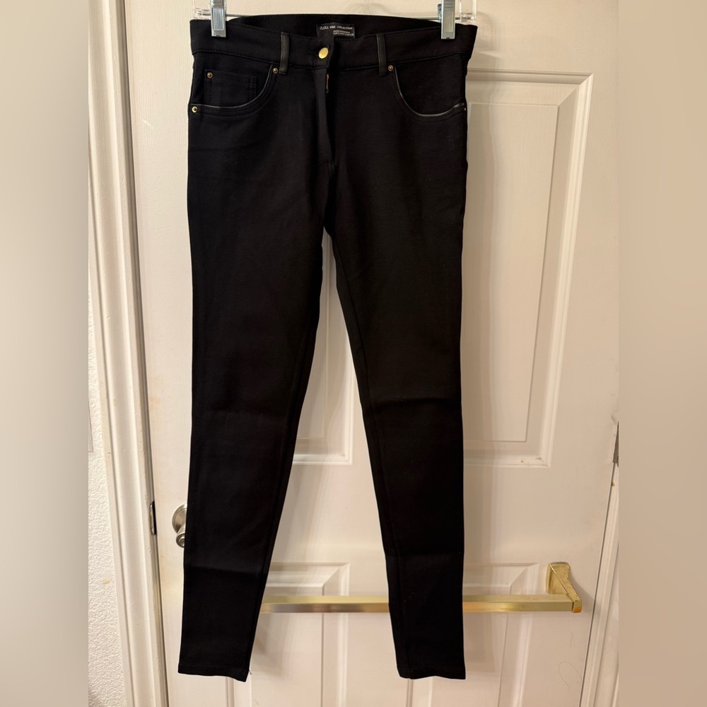 Zara W & B Collection Black Skinny Pants - Picture 2 of 2